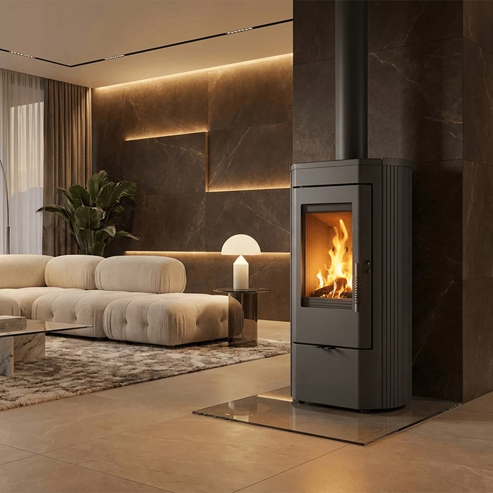 Kratki k12 cast iron freestanding fireplace