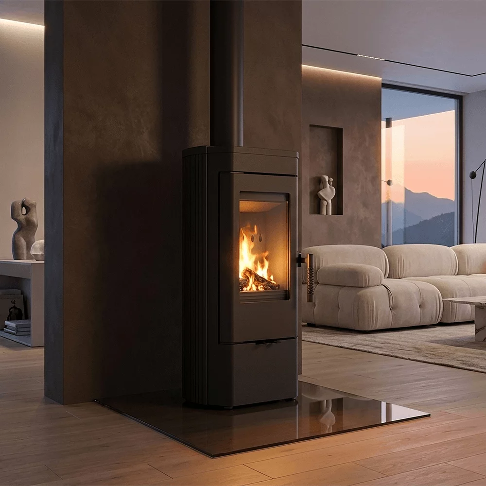 Kratki k12 cast iron freestanding fireplace