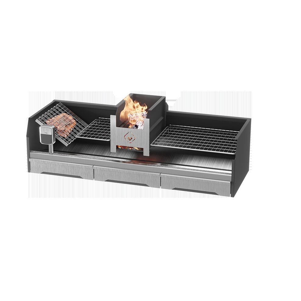 Table top Wood braai insert pyro Stainless steel - Image 3