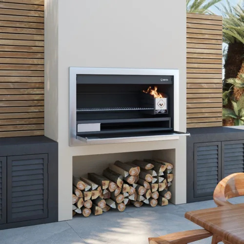Stainless steel braai Affordable Luxury Wood Braai 1200mm