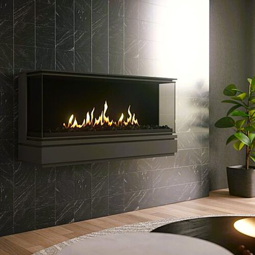 Vent free Wall mounted Gas Fireplace, SAfire – AI Emberglo Wallart 1400 Gas fireplace