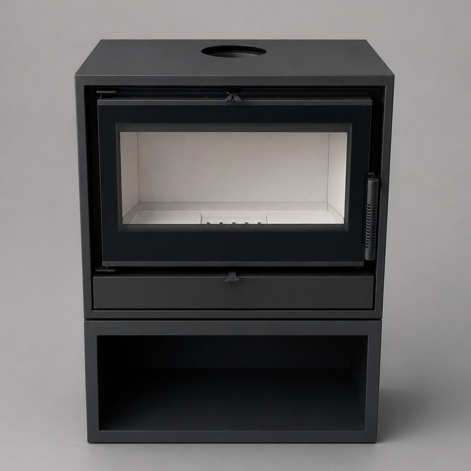 kratki alta fs with logbox 12kw fireplace