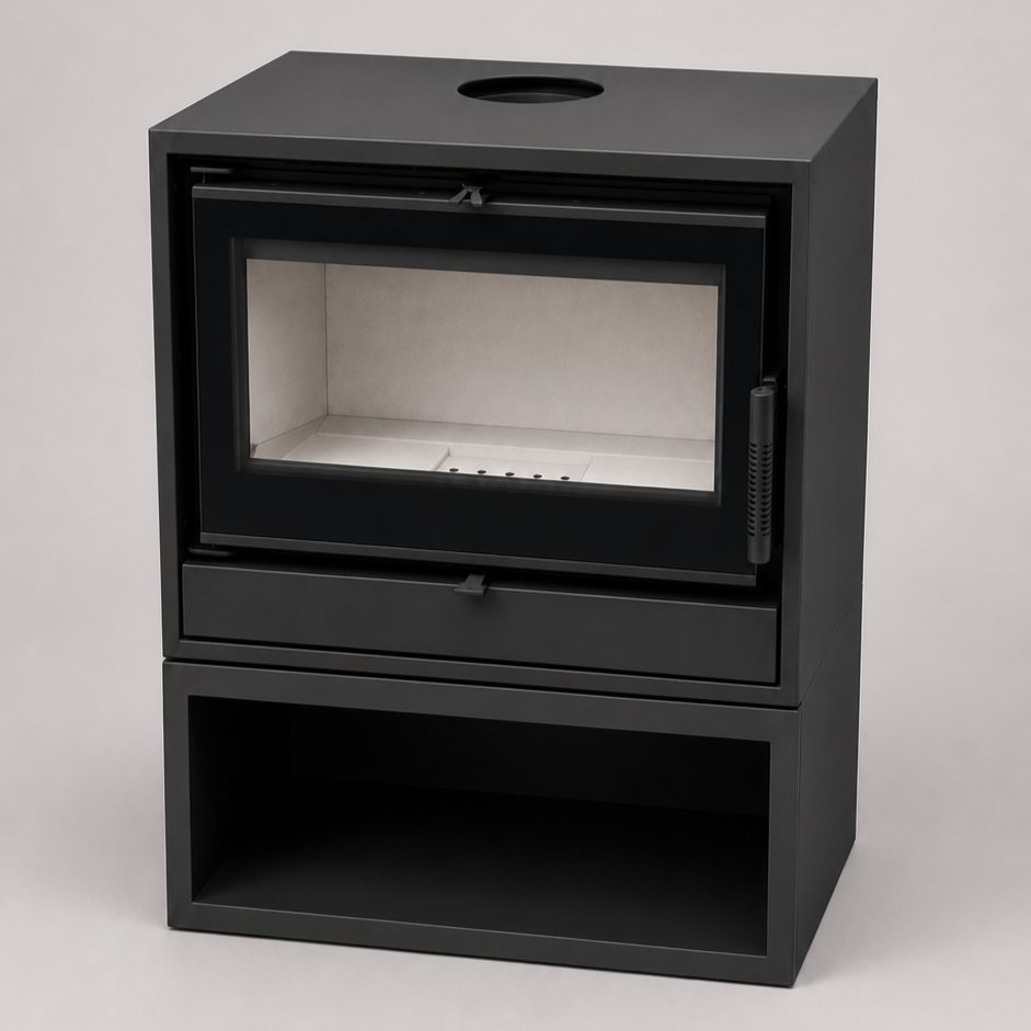 kratki alta fs with logbox 12kw fireplace