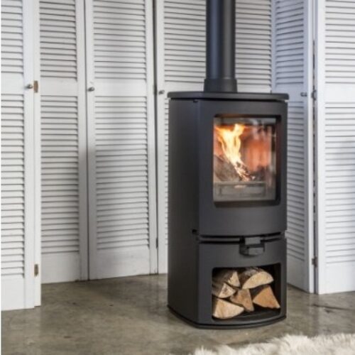 Charnwood Arc 5 fireplace with store stand