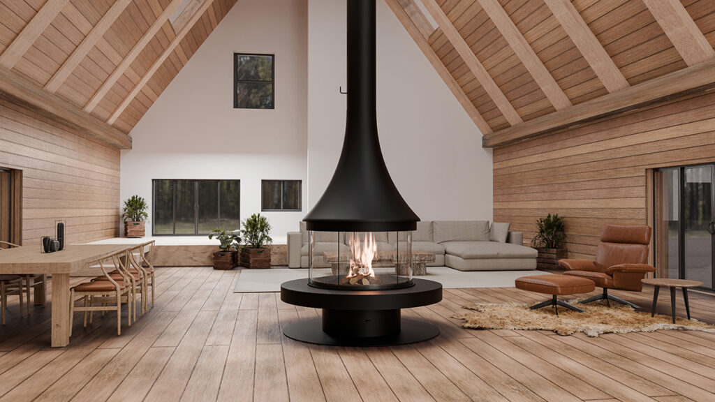 Ausa central fireplace