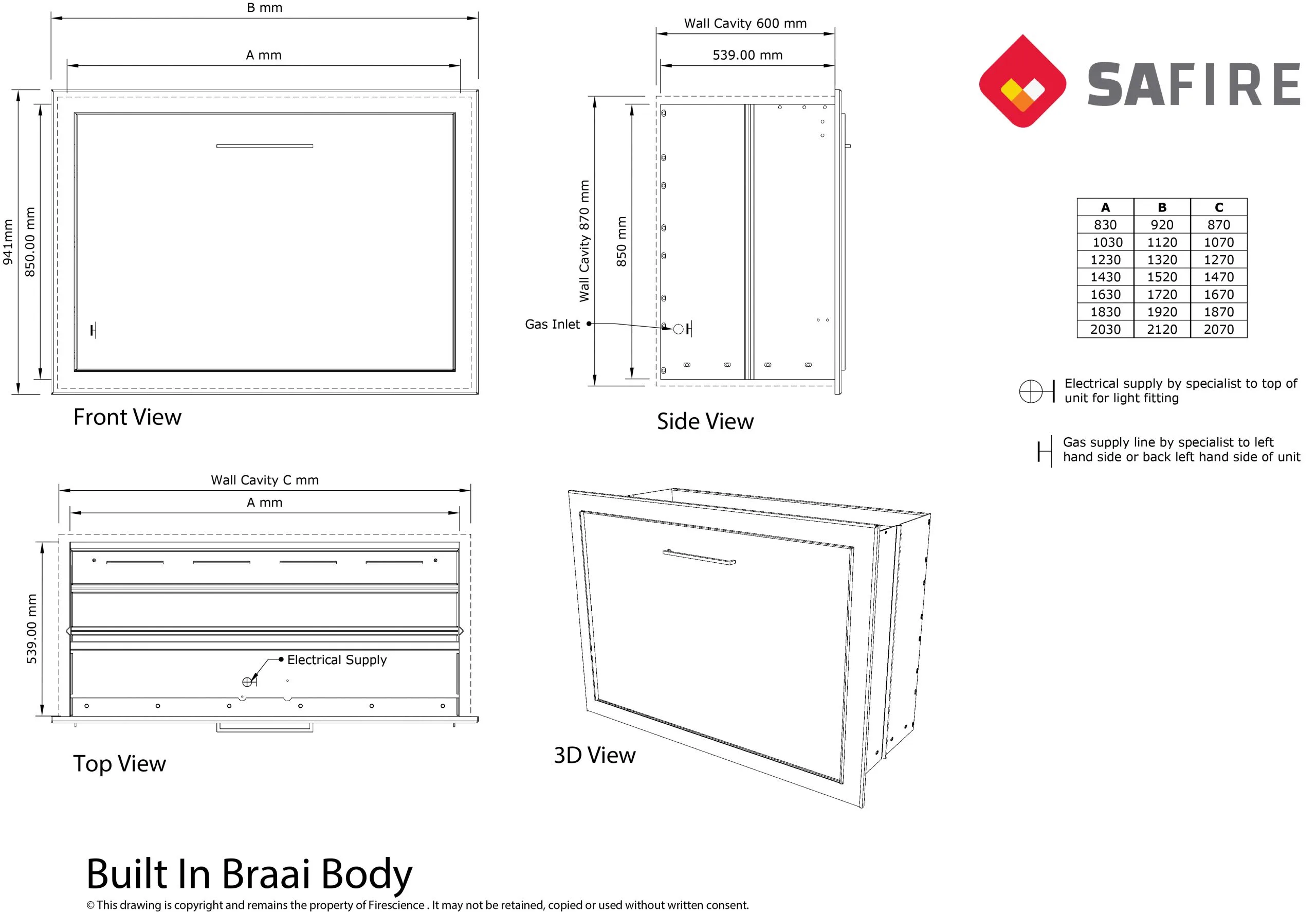 Gas and wood Built-In combo Braai and Grill - Image 11
