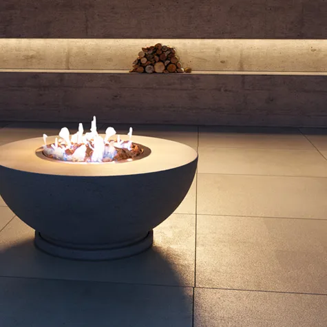 SAFIRE carloforno firepit, Gas firepit, cement fire pit, outdoor firepit
