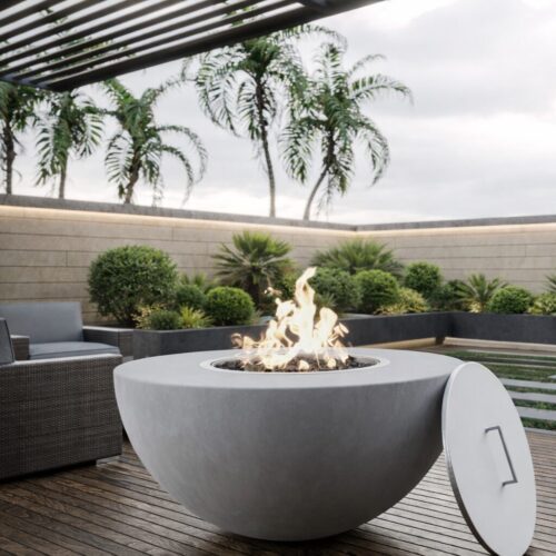 SAFIRE Carloforno firepit, Gas firepit, cement fire pit, outdoor firepit, round fire pit