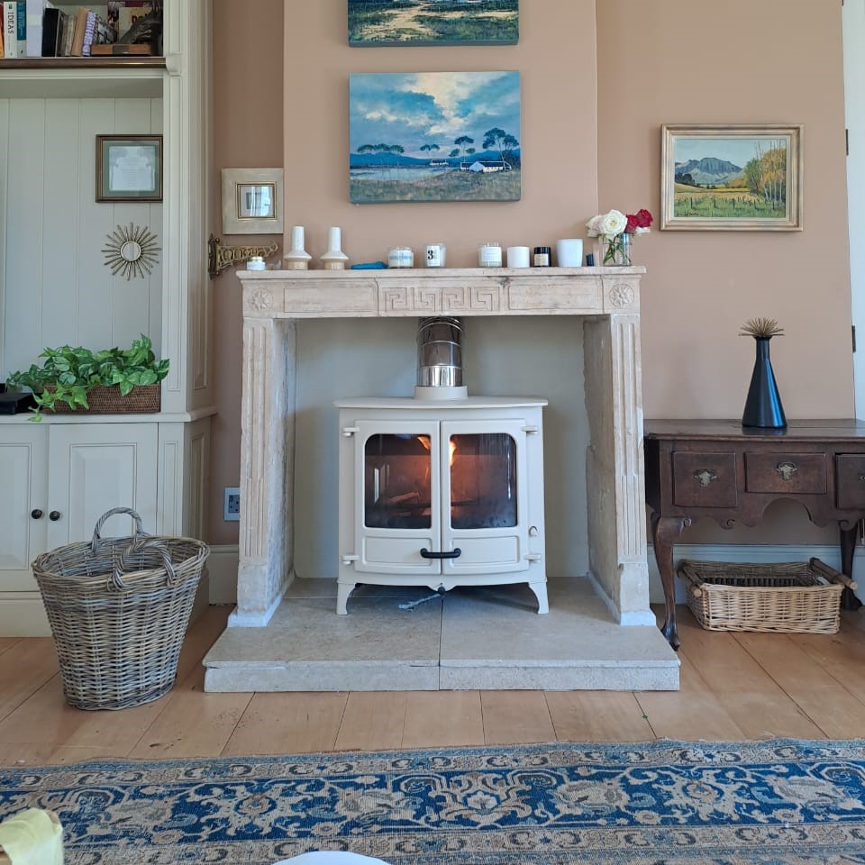 Charnwood Island 3 cream fireplace