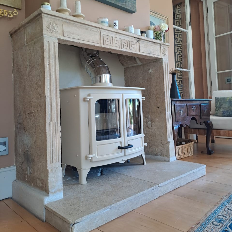 Charnwood Island 3 cream fireplace