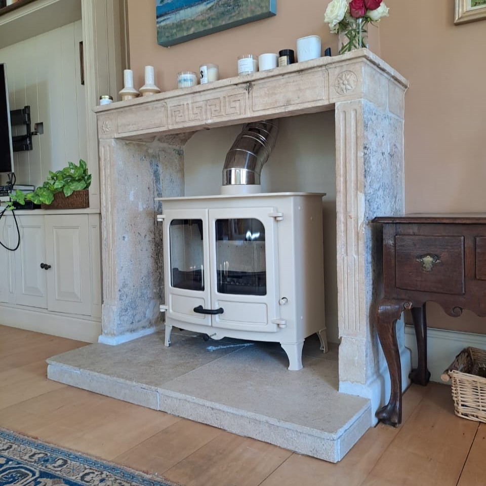 Charnwood Island 3 cream fireplace