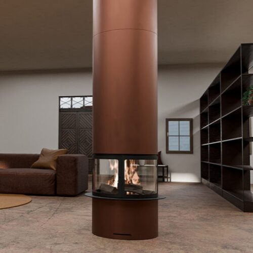 Diamante central enclosure fireplace