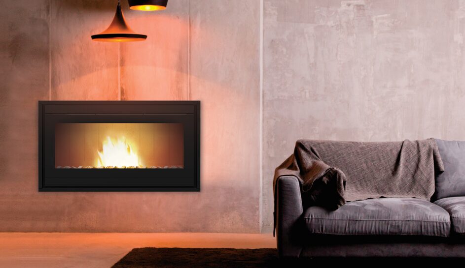 thermorossi esprit infinity insert pellet fireplace, built in pellet fireplace