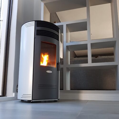 pellet fireplace Fair – Bio100Q Freestanding Pellet Fireplace, round fireplace