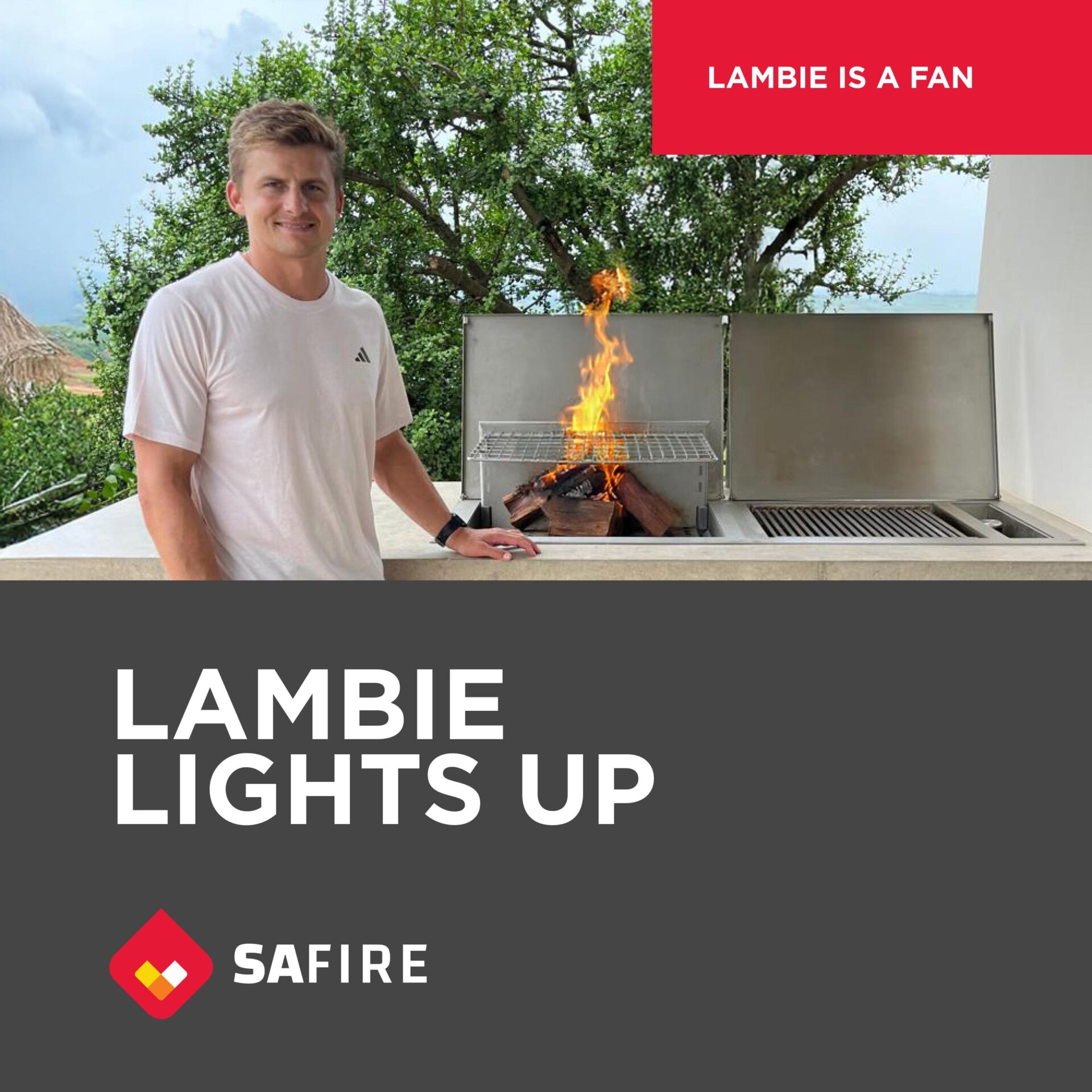 Hybrid Drop-In Wood and Gas Combo Braai