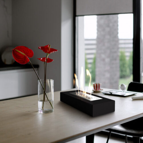 Kratki India Max Black bioethanol burner ,countertop fireplace