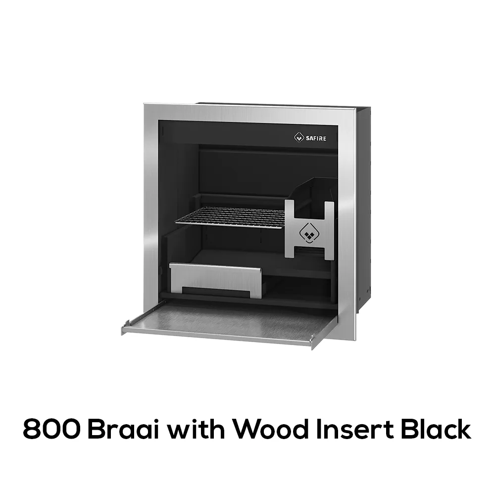 built in braai, braai insert, wood braai