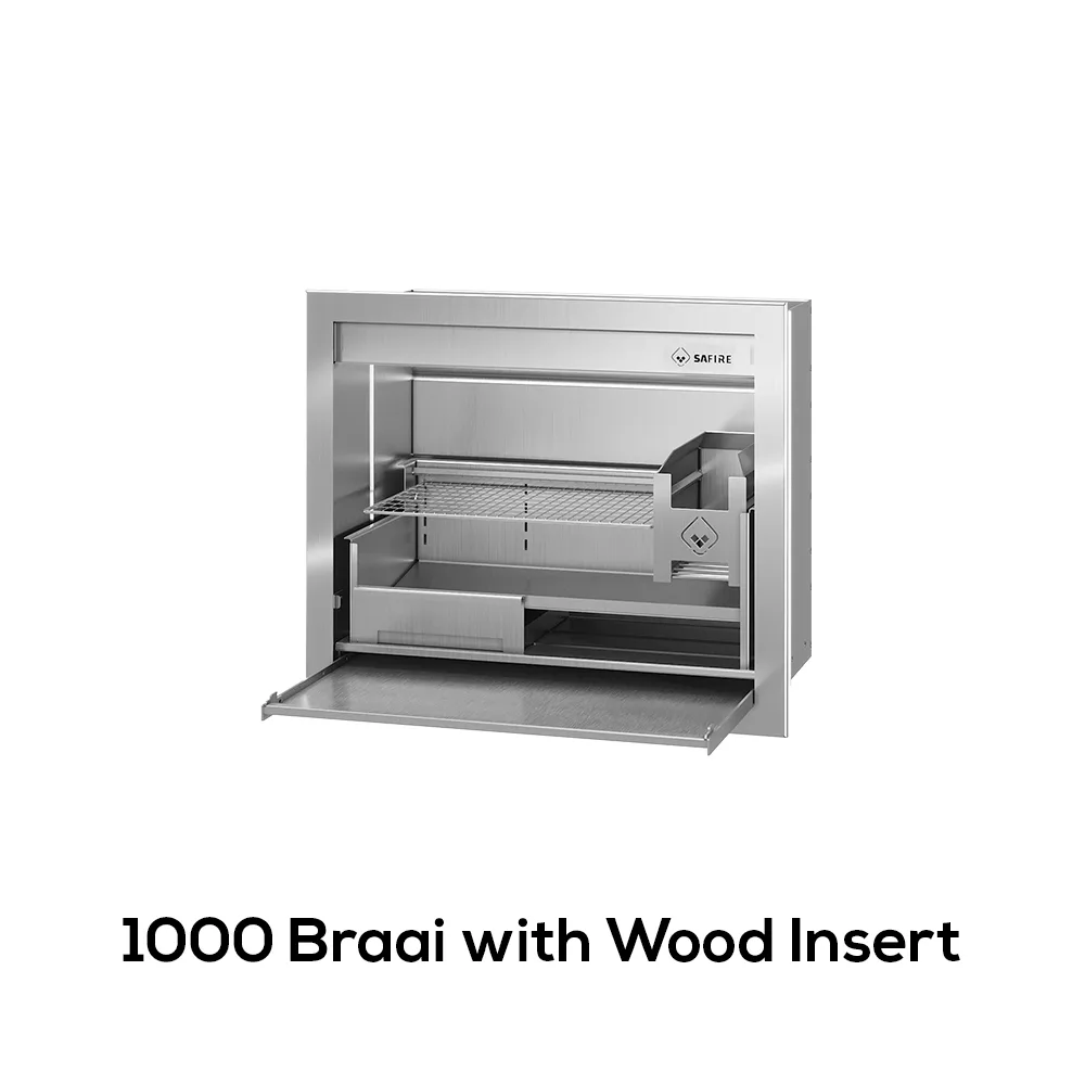 built in braai, braai insert, wood braai