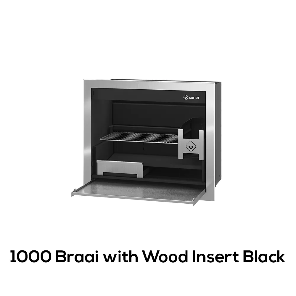 built in braai, braai insert, wood braai