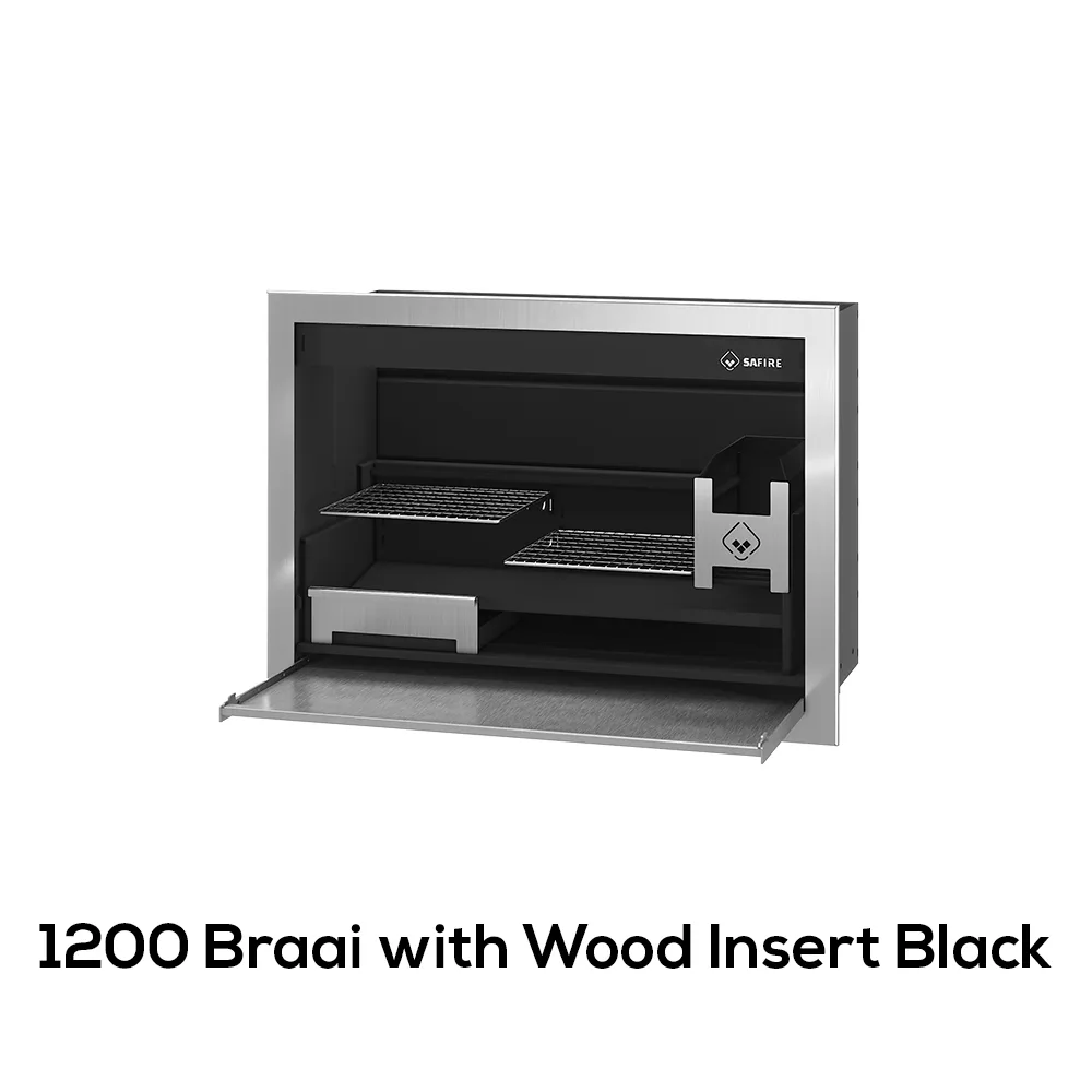built in braai, braai insert, wood braai
