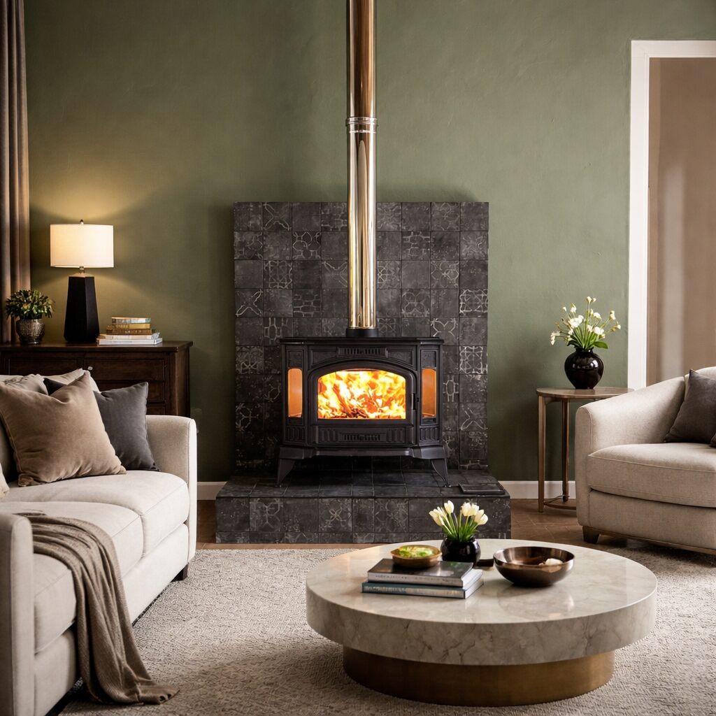 Kratki K9 freestanding cast iron fireplace