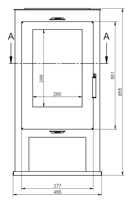 Kfd - Kasia Freestanding Fireplace 6,3kw - Image 9