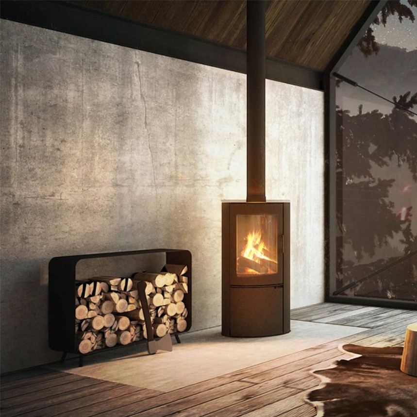 Kratki ABS2 wood burning freestanding Fireplace