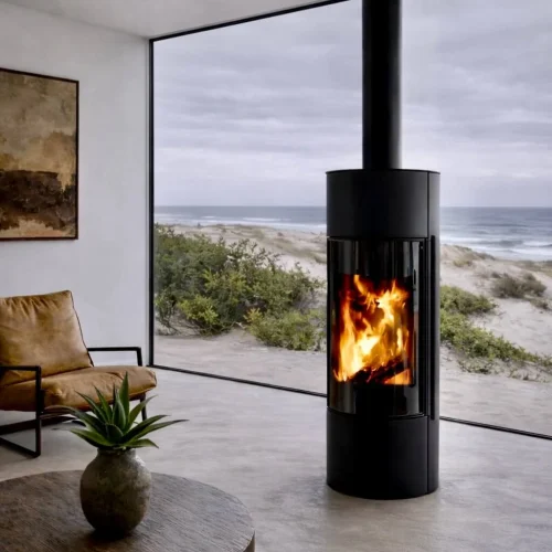 Kratki Ambler freestanding wood burning fireplace