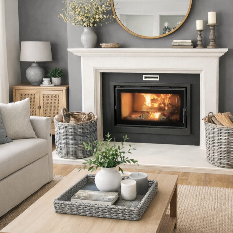 Arke 80 built in fireplace