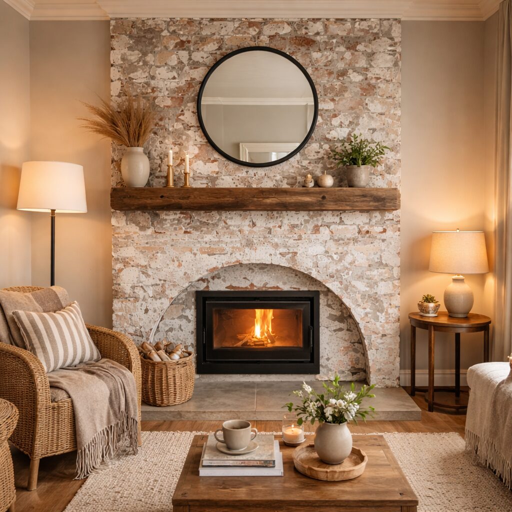kRATKI ARK E80 BUILT IN FIREPLACE, WOOD BURNING FIREPLACE