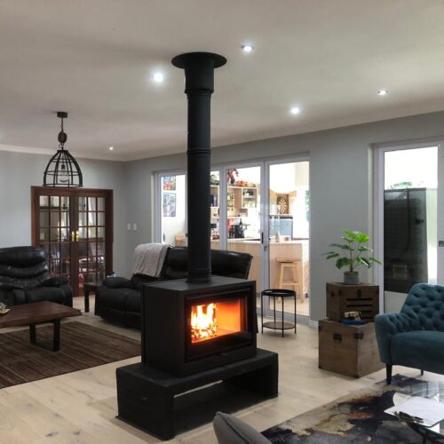 Kratki arke 80T freestanding double sided fireplace