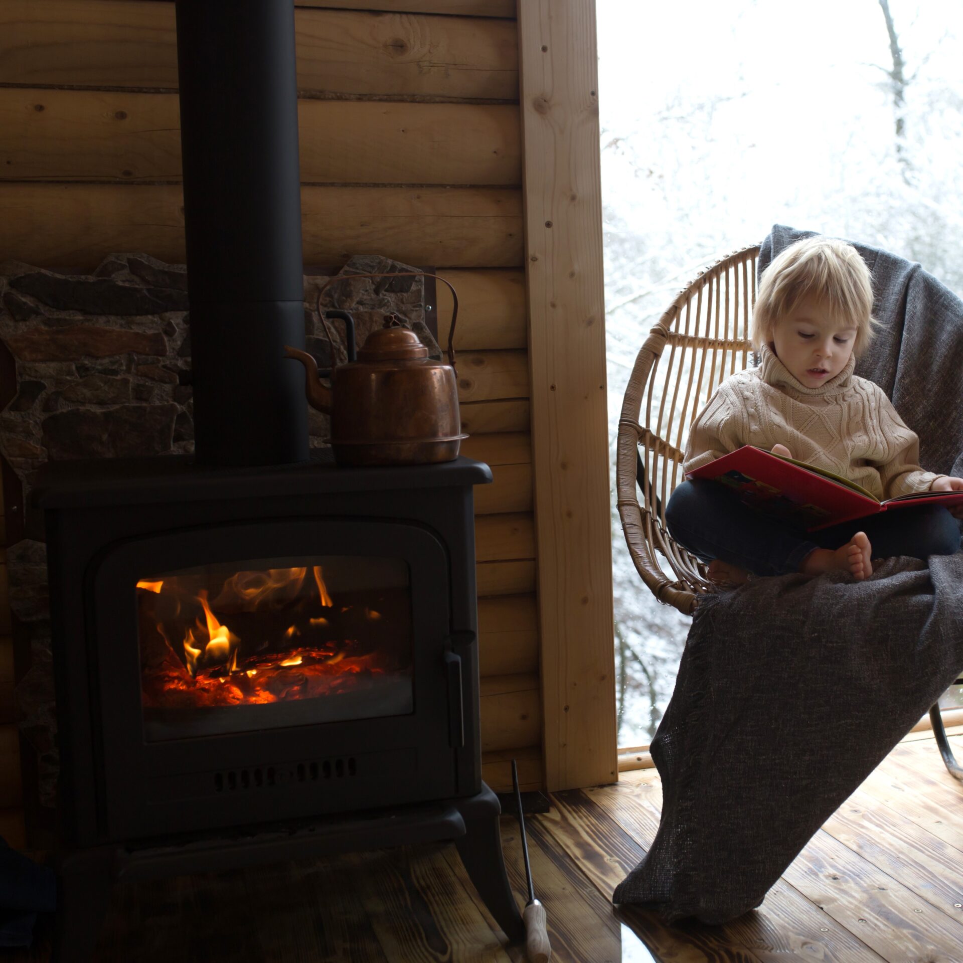 K7 freestanding cast iron fireplace