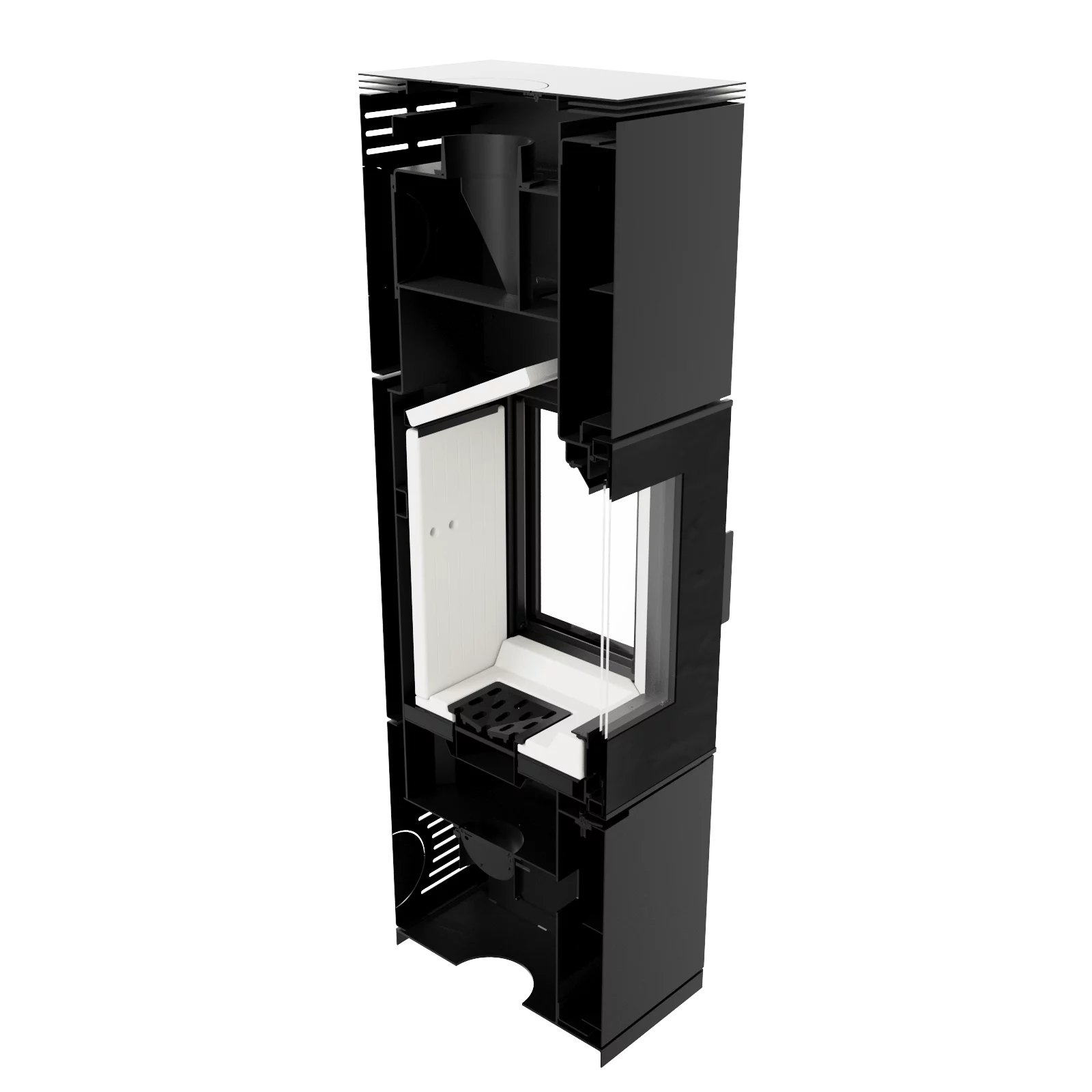 Kratki Inga freestanding 3 sided fireplace