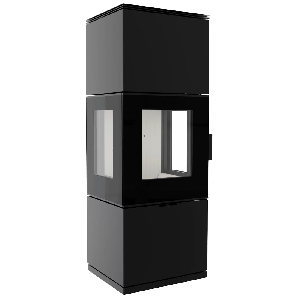 Kratki Inga freestanding 3 sided fireplace