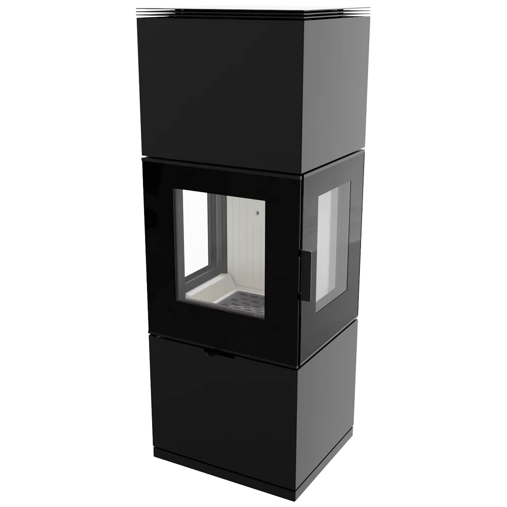 Kratki Inga freestanding 3 sided fireplace