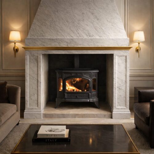 Kratki K9 freestanding cast iron fireplace