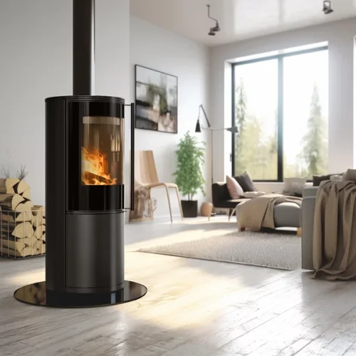 Kratki Sven fireplace, freestanding fireplace, wood fireplace