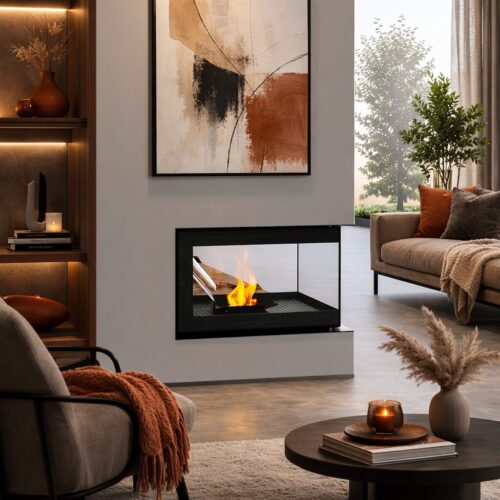 3 sided pellet fireplace penny 800 air