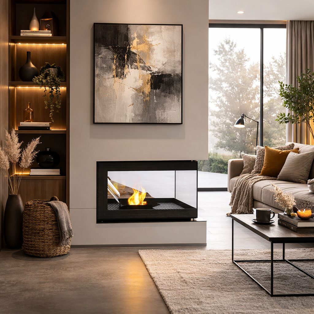 3 sided pellet fireplace penny 800 air