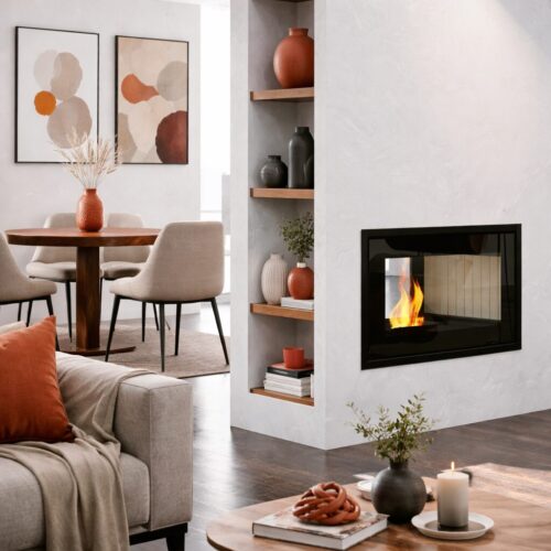 ungaro tunny double sided pellet fireplace