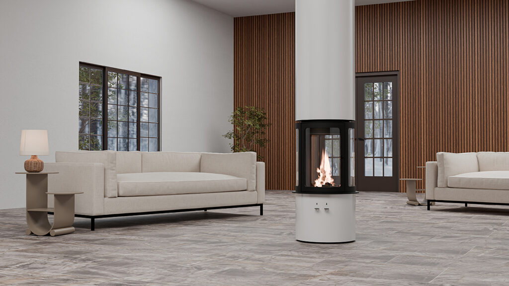Olympia central fireplace