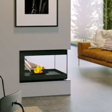 3 sided pellet fireplace, L'artistico Penny Ap 800 air pellet fireplace