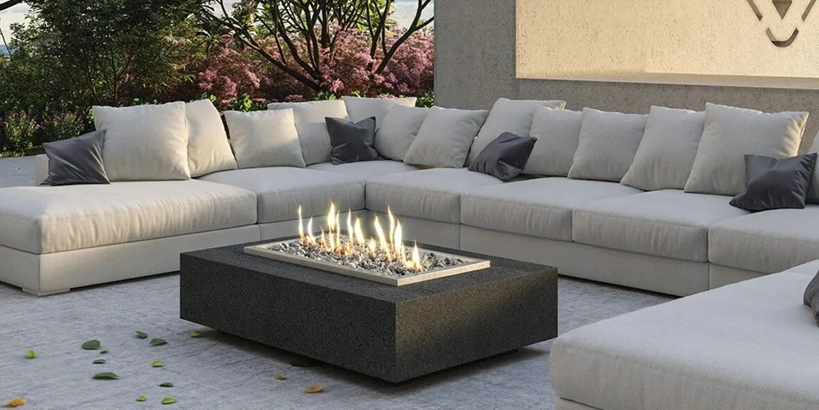 Plateau Gas firepit cement firepit