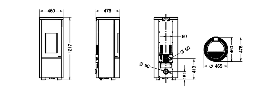Pop 8 Evo pellet fireplace