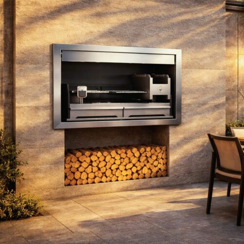 built in braai, wood braai, stainless steel braai, premium braai