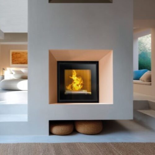 L'artistico quady pellet fireplace built in