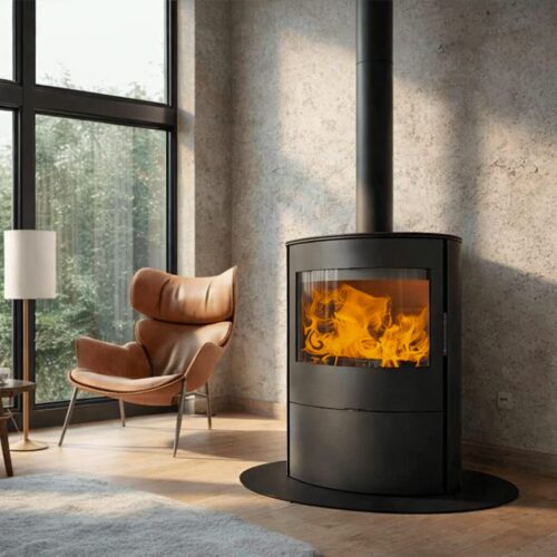 Kratki Rollo 2 freestanding fireplace 12kw fireplace