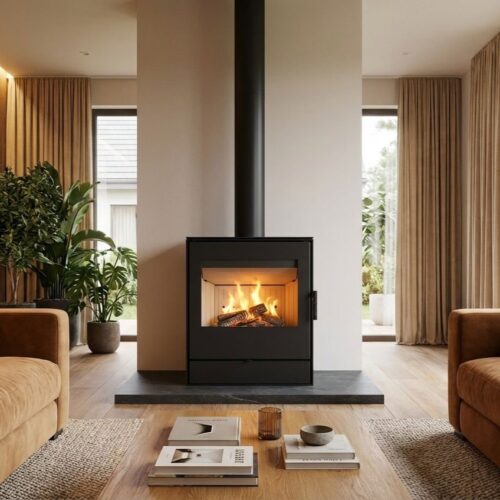 squared fireplace, kratki rollo squared 2 fireplace Modern Wood Burning Stove