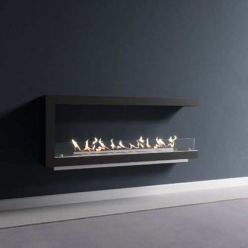 Vent free Gas fireplace, Canto Gas Fireplace 1100 black wall mount