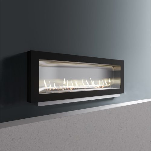 Chanterie Gas Fireplace black wall mount, vent free gas fireplace